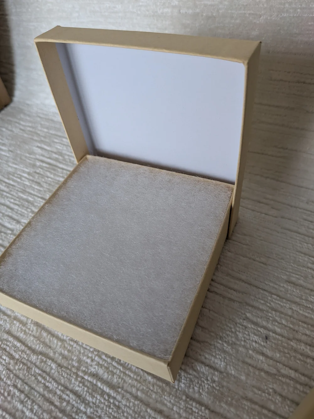 Tan Jewelry Gift Boxes With Polyfil - Case Of 20 3.5